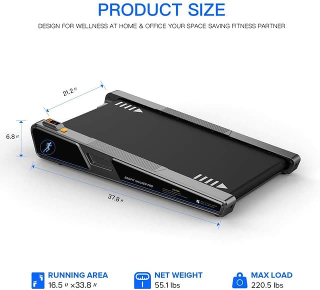 Cool Baby COOLBABY MINI-SLHX Series Portable Treadmill for Home Cum Under Desk Walking Pad Can be Stored Under Bed or Desk