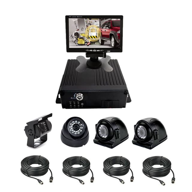 كاميرات سيارات عدد 4 مع جهاز DVR وشاشة AHD من كروني Crony C-1004 Car AHD Mobile Vehicle Car DVR Video Recorder Kit
