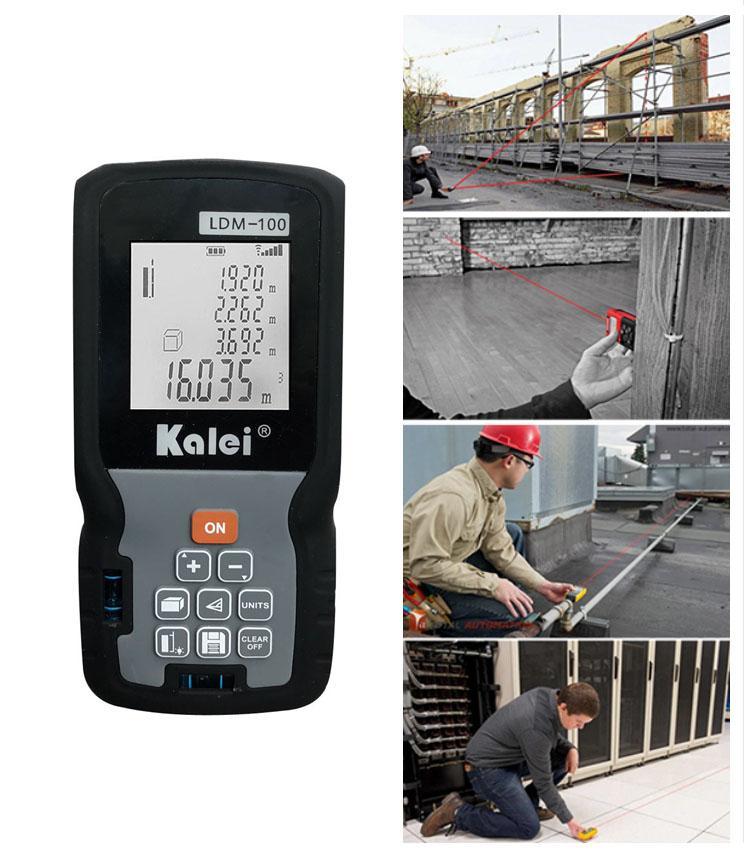 KALEI LDM-100 100M Digital Laser Distance Rangefinder Meter Measuring Tool