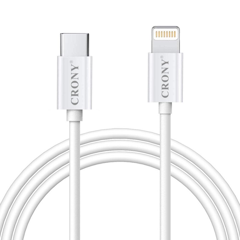 كيبل شحن من USB الى Lighting  - أبيض CRONY Quick Charge & Data C-Lighting Cable