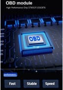 جهاز فحص السيارة لكشف أعطال السيارة كونوي KONNWEI KW206 HUD OBD2 Car Diagnostic Scanner