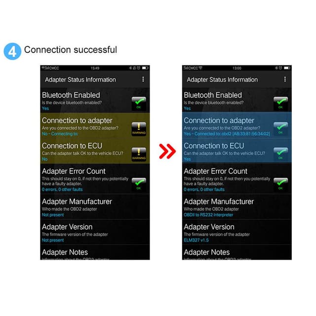 Konnwei KW901 OBD2 Car Bluetooth 3.0 Scanner ELM327 Car Diagnostic Tool - RED