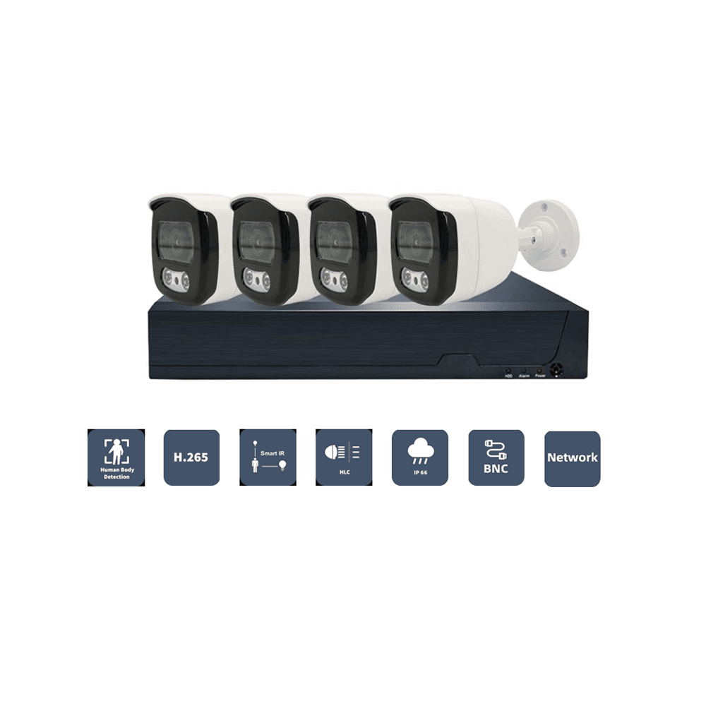 كاميرات مراقبة عدد 4 مع جهاز dvr كروني Crony Camera DVR Kit Combo Cctv Camera Kit