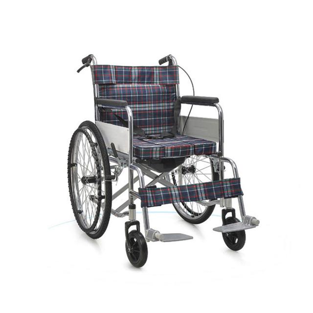 CRONY XT-T-007 Hand-pushed wheelchair With toilet Convenient four-brake wheelchair, multifunctional folding wheelchair - SW1hZ2U6NjE0NTQ3