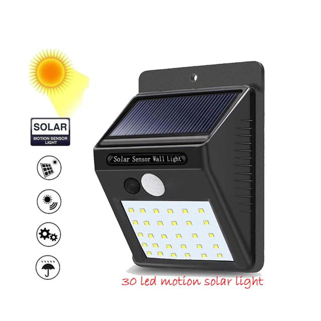 CRONY 30LED Solar Powered LED Wall Light Motion Sensor Lights Outdoor Garden Security Lamp - SW1hZ2U6NjAxODAz