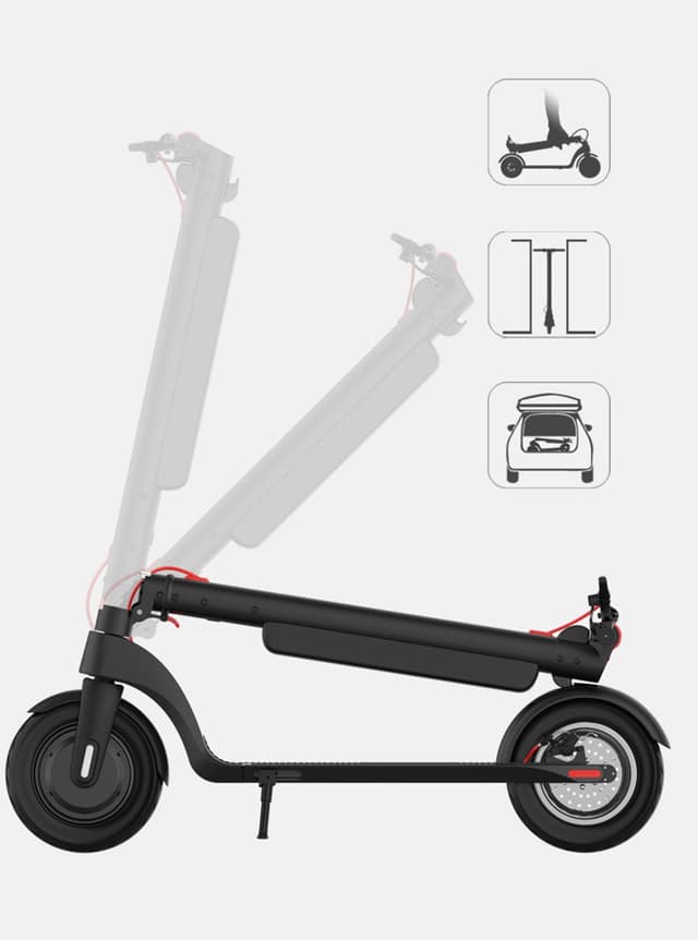 CRONY X8 Electric Kick Scooter, Replaceable dual battery capacity, Foldable10 inch