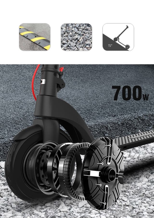 CRONY X8 Electric Kick Scooter, Replaceable dual battery capacity, Foldable10 inch