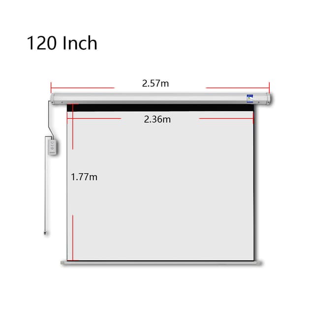 شاشة عرض بروجكتر 120 بوصة كهربائية مع ريموت CRONY Projection Screen Home Automatic Lifting  HD Projection