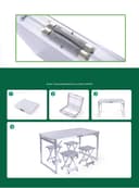 طاولة رحلات قابلة للطي ( مع 4 كراسي ) Crony - Split table Dinning Folding