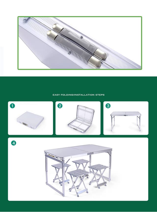 طاولة رحلات قابلة للطي ( مع 4 كراسي ) Crony - Split table Dinning Folding