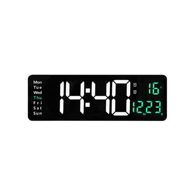 ساعة رقمية - أسود CRONY Electronic LED Living Room Clock