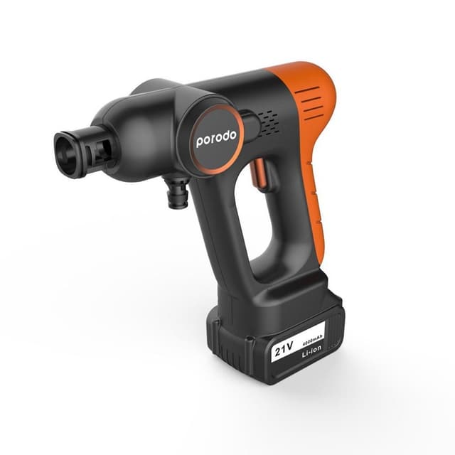 مسدس ماء لغسيل السيارات المحمول Porodo Car Wash Machine مع بطارية قابلة للشحن