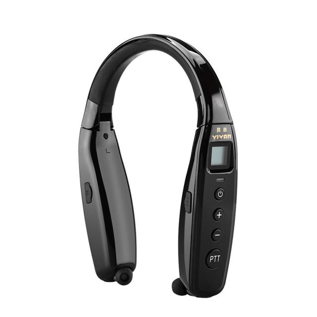 Crony YIYAN 3W YI-669 Earphone walki-talk UHF Earphone Hanging Neck Walkie Talkie Foldable Bluetooth Headset - SW1hZ2U6NjEwNDA4