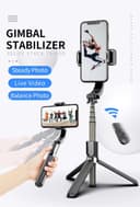 عصا سيلفي - أسود Crony - L08 Cradle head selfie stand Anti-Shake  for iOS and Android - 221151