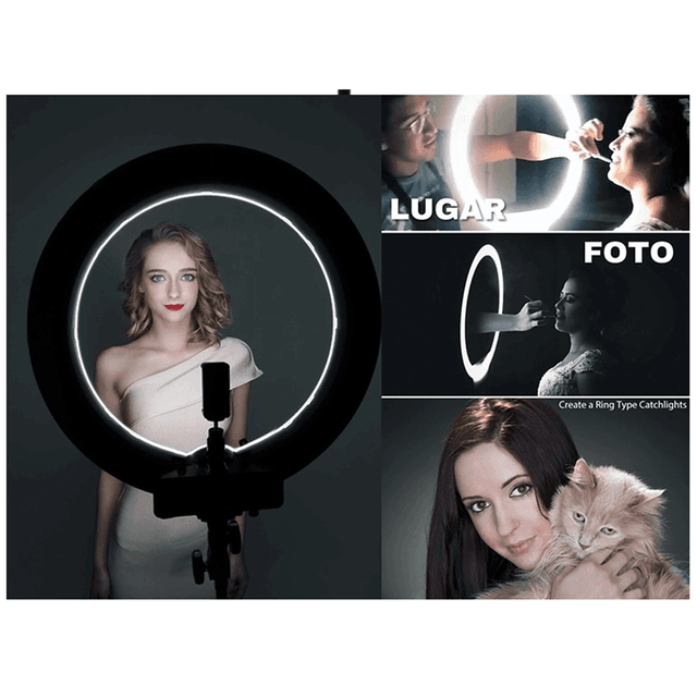 اضاءة تصوير للجوال ( 16" ) CRONY - LCD remote control 3 mobile phone Live Fill Light