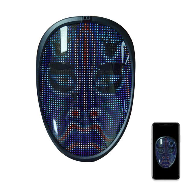 Crony Shining App cosplay Mask With Bluetooth App Party Face Changing Led Display Mask For Party - SW1hZ2U6NjExODc4