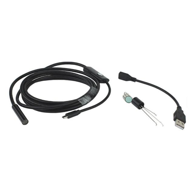 CRONY 5M USB Wire Endoscope Camera Waterproof USB Endoscope Inspection Camera for Parts Length 5m Lens Diameter: 9mm | Black - SW1hZ2U6NjA1NzY1