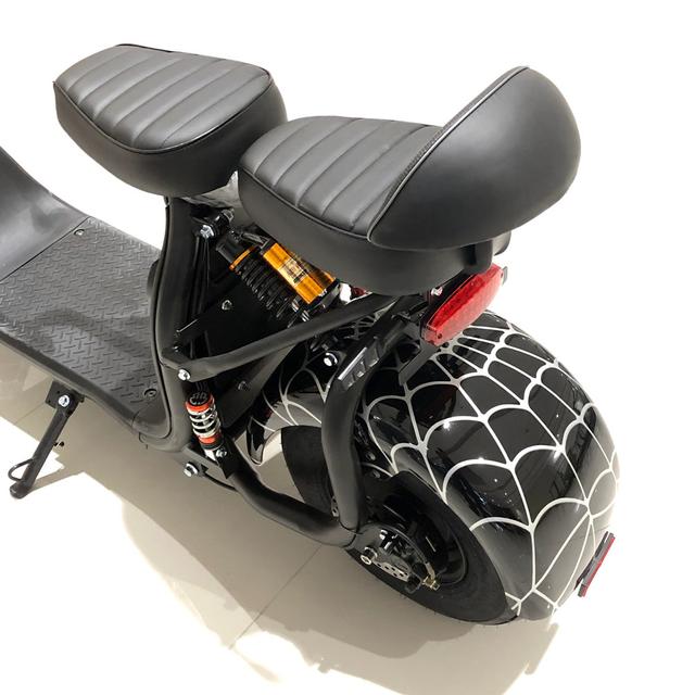 CRONY BIG HARLEY+LI-ion battery+BT+double seat(Black Spid) X3 Electric motorcycle | Black Spiderman - SW1hZ2U6NjE4MTg4