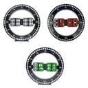 ساعة الكترونية ( مثبتة على الحائط ) - اسود/اخضر CRONY - 3688L 3D bell belt running lamp Living Room 3D Wall Clock Big Screen LED Electronic Clock