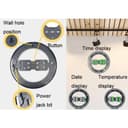 ساعة الكترونية ( مثبتة على الحائط ) - اسود/اخضر CRONY - 3688L 3D bell belt running lamp Living Room 3D Wall Clock Big Screen LED Electronic Clock