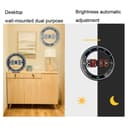 ساعة الكترونية ( مثبتة على الحائط ) - اسود/اخضر CRONY - 3688L 3D bell belt running lamp Living Room 3D Wall Clock Big Screen LED Electronic Clock