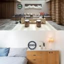 ساعة الكترونية ( مثبتة على الحائط ) - اسود/اخضر CRONY - 3688L 3D bell belt running lamp Living Room 3D Wall Clock Big Screen LED Electronic Clock