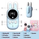 Crony Rabbit Kids 0.5W walkie-talkie Walkie Talkies for Kids Bunny Pattern 22 Channels 3KM Range 2 Way Radio VOX Children with Backlit Flashlight 2 pcs