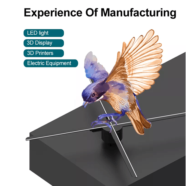 جهاز هولوجرام 300000 ساعة يعرض الصور والفيديو 3 D كروني CRONY holographic 3D Advertising Display