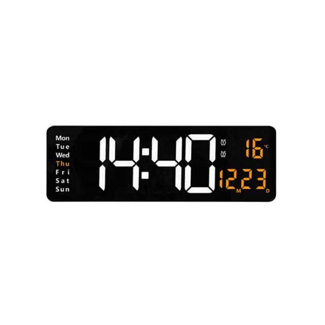 ساعة رقمية - أسود CRONY Electronic LED Living Room Clock