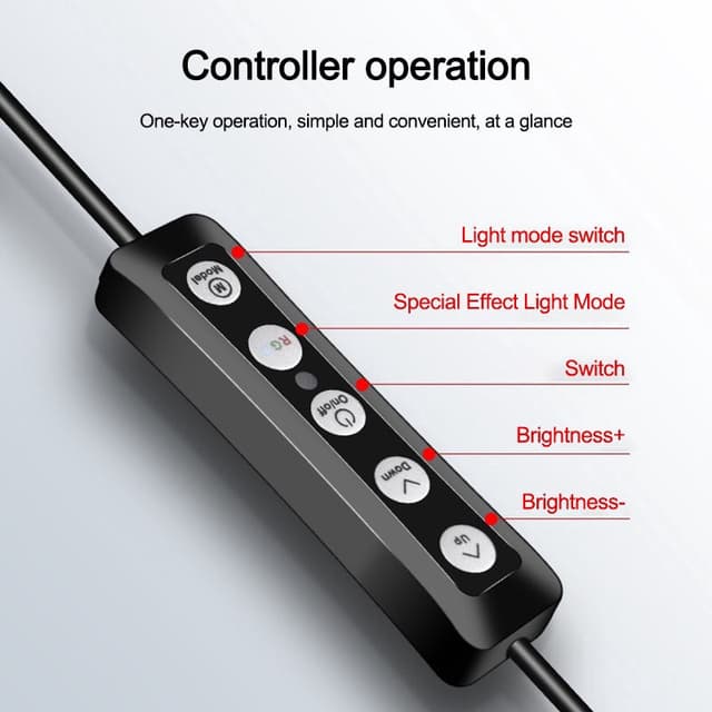 رينغ لايت RGB 10" أسود MJ26 wire-controlled mobile phone RGB LED Live Fill Light - CRONY