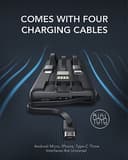 VP-2059 20000mah Veger Power Bank Build-in 4 Cables