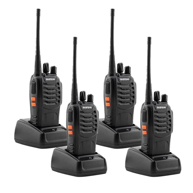 جهاز لاسلكي ( 5W ) 4 قطع Baofeng - BF- 888s   Walkie Talkies Handheld Two Way Radios Battery and Charger