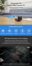 كاميرا مراقبة مخفية T9G2 Smart Mini 4G Nano SIM card IP Security Camera بدقة 1080P