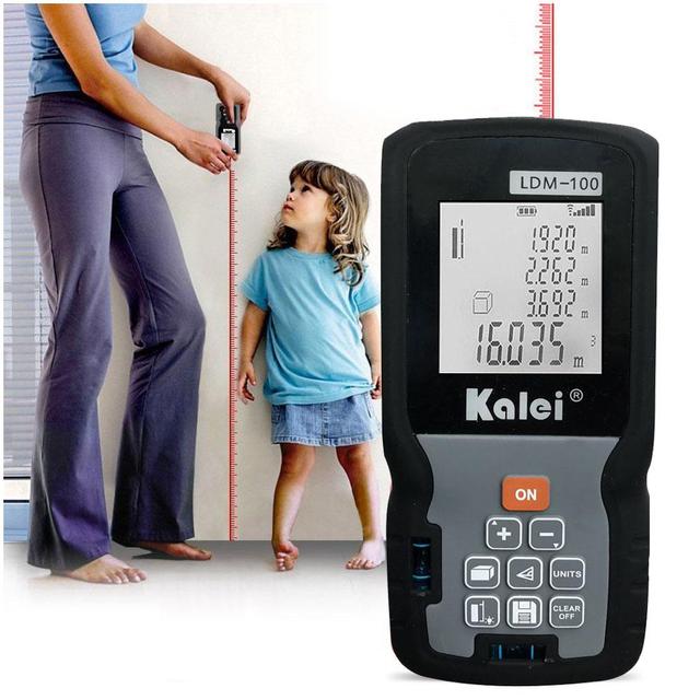 KALEI LDM-100 100M Digital Laser Distance Rangefinder Meter Measuring Tool