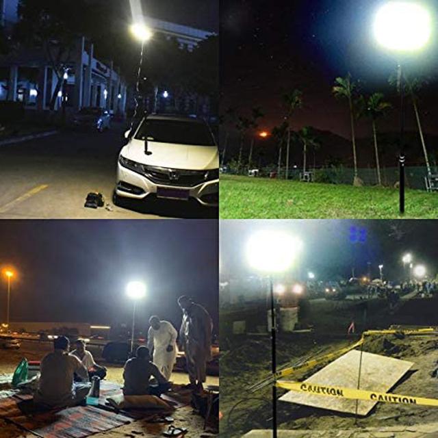 CRONY 5LED Fishing Light 360°Light Outdoor Telescopic Camping Rod Floodlight COB Lamp with Fishing Rod Perfect - SW1hZ2U6NjA4NTcz