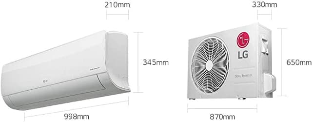 مكيف سبليت LG Split AC 24000 BTU Dual Inverter R410 Gas سعة 2 طن