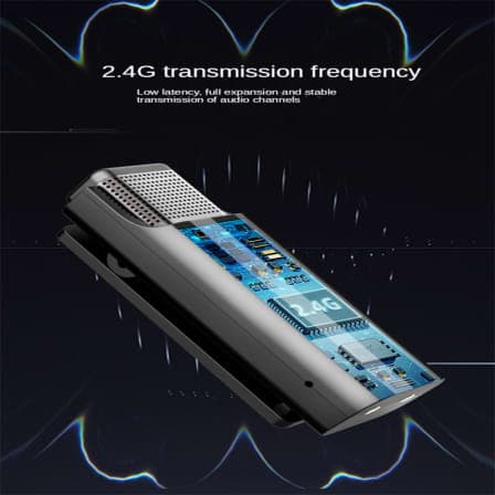 ميكروفون لاسلكي صغير للهواتف Wireless Lavalier Microphone Mini Portable Mic For Video Vocal Record