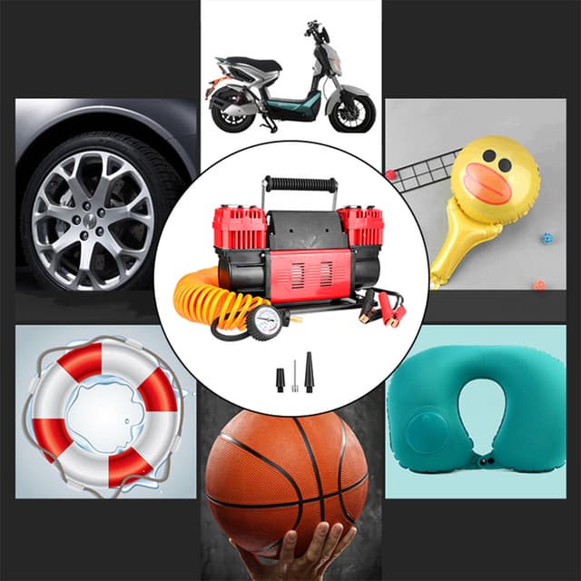 منفخ هواء كفرات 1950واط 300 لتر بالدقيقة كروني Crony 300L/m 1950W Two Cylinder Air Compressor