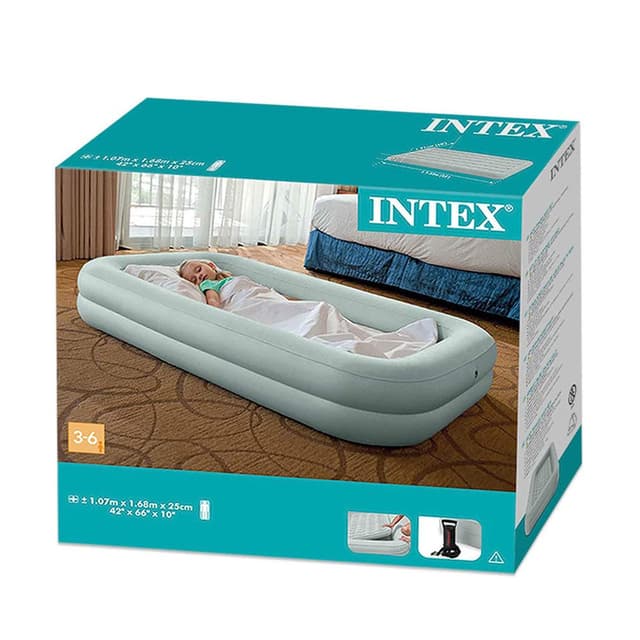 Intex 66810NP Floque + Airbed Air Bed Inflator Travel - 220619