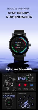 Haylou GS-LS09A Smartwatch 1.28″tft Display V5.0 Bluetooth 220mah Ip68 Waterproof Heart Rate Monitor Spo2 Tracking 7days Battery Life 12 Modes - 222716