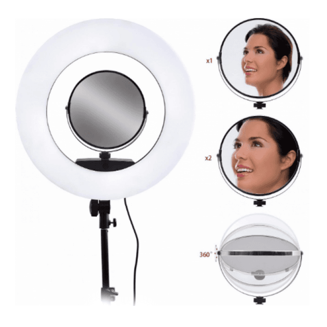 اضاءة تصوير للجوال ( 16" ) مع مرآة  Crony - LC-16 remote control mobile phone Live Fill Light with mirror