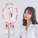 رينغ لايت مع هولدر عدد 3 للهاتف - أسود Crony Ring light with 3 mobiles phones integrated