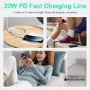 كيبل شحن من USB الى Lighting  - أبيض CRONY Quick Charge & Data C-Lighting Cable - SW1hZ2U6NjAxODI5