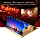 مكبر شاشة الجوال 12" - ذهبي Crony -  Wood-grain phone screen amplifier 3D Hd Movie Mobile Phone Screen Amplifier