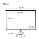 CRONY 72“projector screen with stand Portable Foldable Projection Movie Screen Fabric