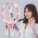 رينغ لايت مع هولدر عدد 3 للهاتف - أسود Crony Ring light with 3 mobiles phones integrated