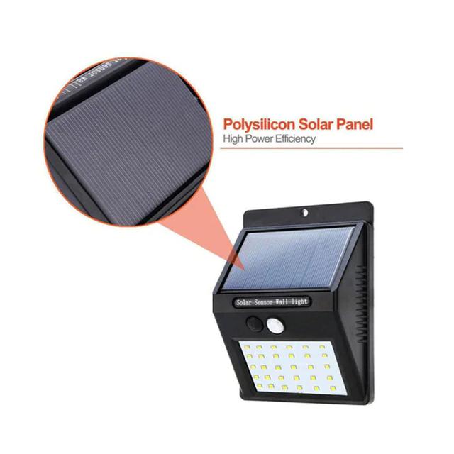 كشاف جداري يعمل بالطاقة الشمسية ( 15W ) - اسود CRONY  - 30LED Solar Powered LED Wall Lights - SW1hZ2U6NjAxODA5