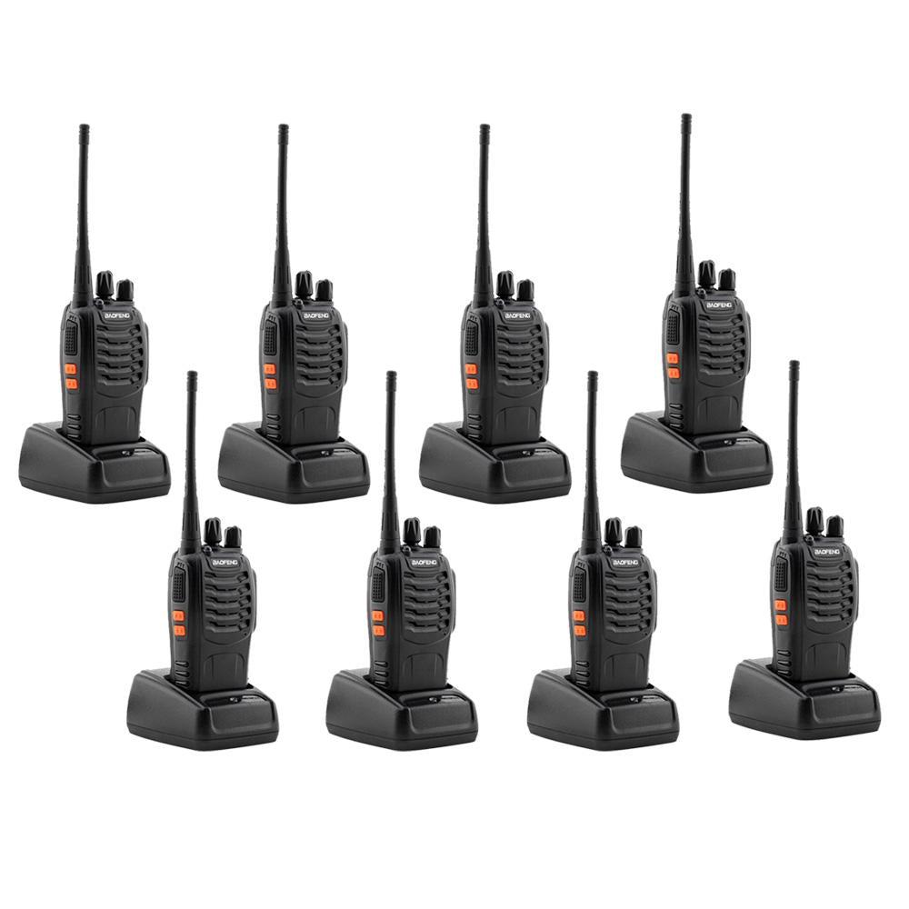 Baofeng 5W 8 Pcs Walkie Talkies BF-888S Handheld Two Way Radios Battery and Charger