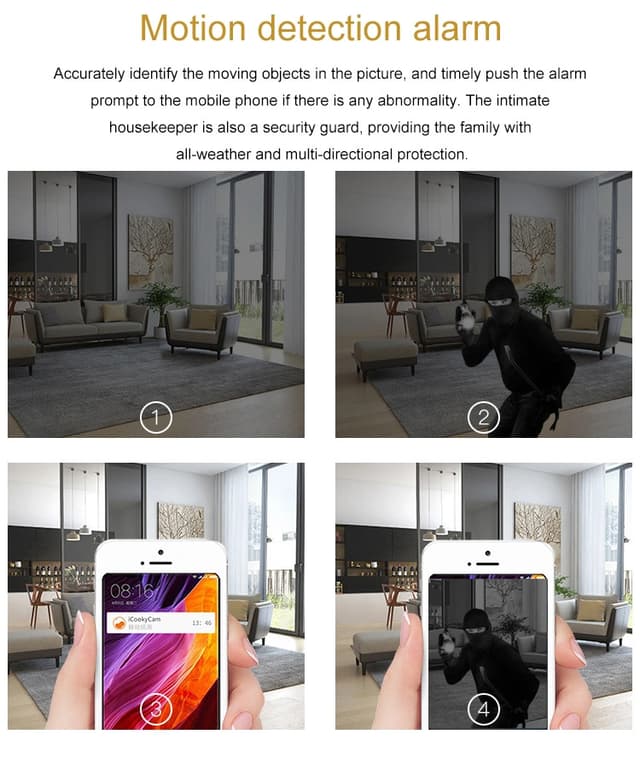 كاميرا المراقبة الخفية المغناطيسية C2T Wifi Mini Security Camera بدقة 1080p