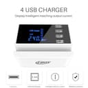 شاحن مكتبي 4 منافذ 18 واط مع شاشة رقمية وحامل جوال كروني CRONY CDA26 USB Charger With Led Display and Stand Holder